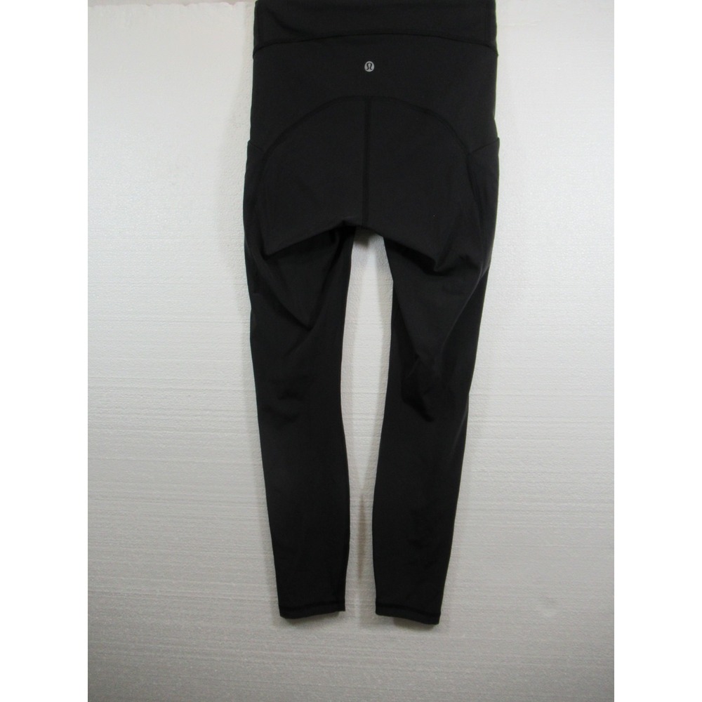 Lululemon Power Thru High Rise Tight 25" Women Size 6 Black Pockets LW5CVIS